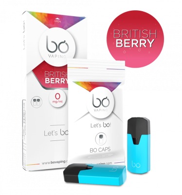 Пълнител за електронна цигара BO British Berry без никотин - 0мг