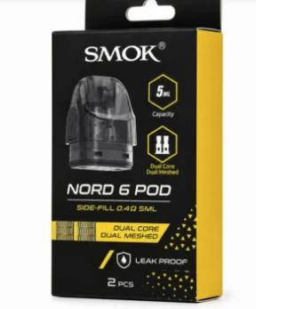 Smok Nord 6 POD - side fill 0.4 ohm 5мл