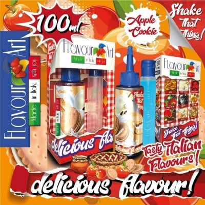 FlavourArt MIX and SHAKE Short Fill 60мл/100мл+40мл VG- Cookie  Apple Изображение 1