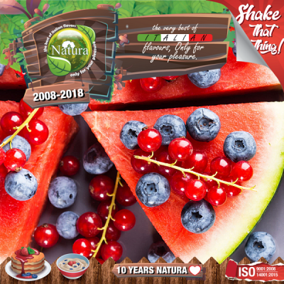 Natura Premium MIX and SHAKE Short Fill 60+40мл - Watermelon Berriez Изображение 1