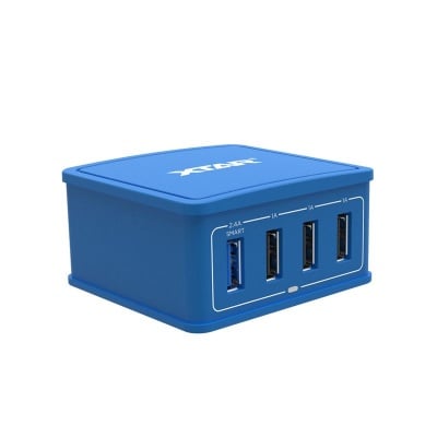 XTAR 27W 4-Port USB зарядна станция - синя Изображение 1